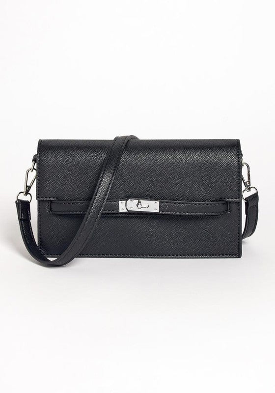 LEATHER FLAP ENVELOPE BAG