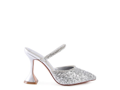 IRIS Glitter Spool Heel Sandal