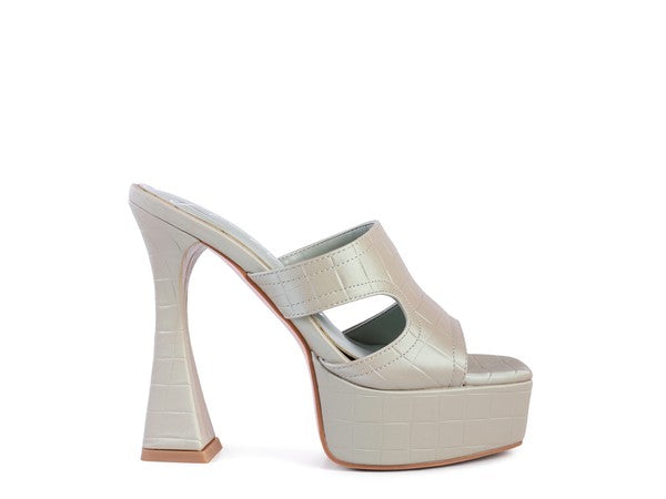 PDA High Heel Platform Croc Sandals