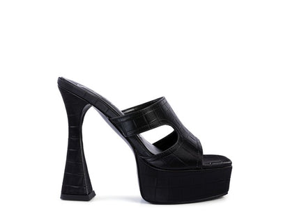 PDA High Heel Platform Croc Sandals