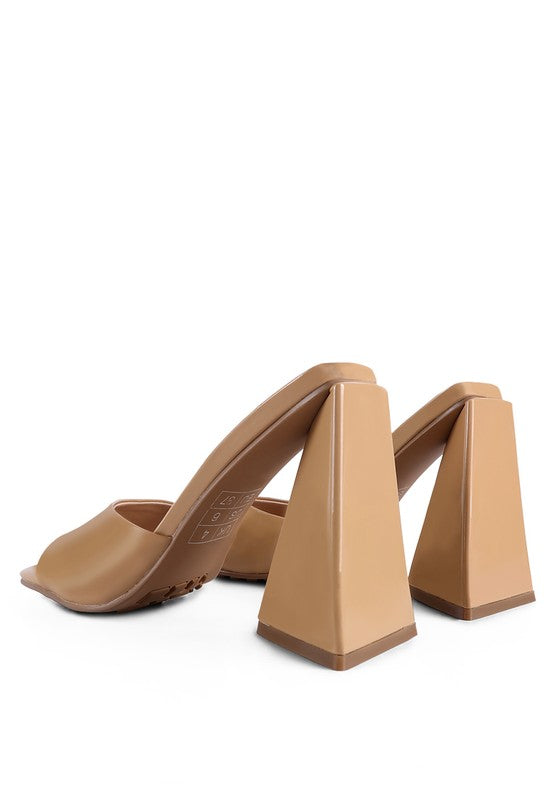 LOVEBUG TRIANGULAR BLOCK HEEL SANDALS