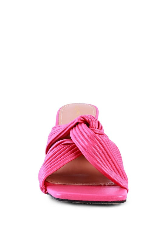 BATTLE EX KNOT STRAP SLIDE SANDALS