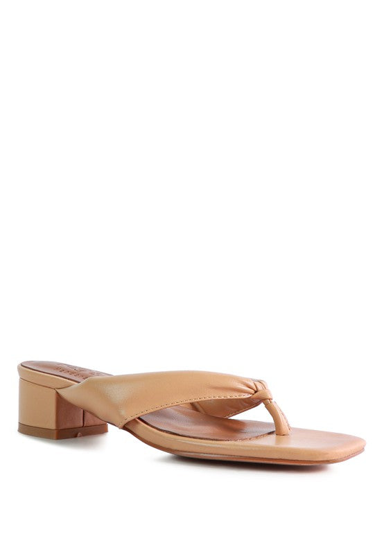 MEMESTAR Low Heel Thong Sandals