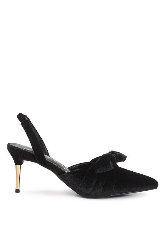 Mayfair Velvet High Heel Mule Sandals