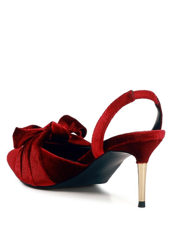 Mayfair Velvet High Heel Mule Sandals