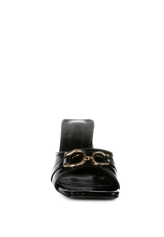 Salisbury Metal Buckle Detail Slider Sandals