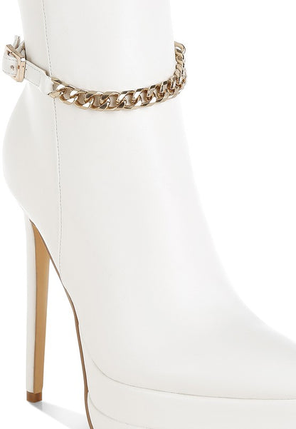 Narok Metallic Chain Detail Boots