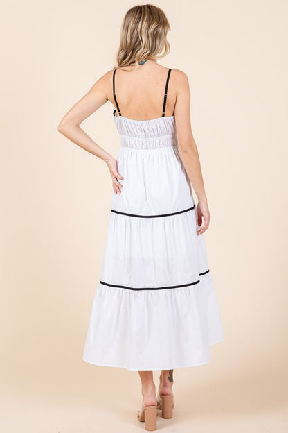 Plus Piping Detailed Midi Sundress