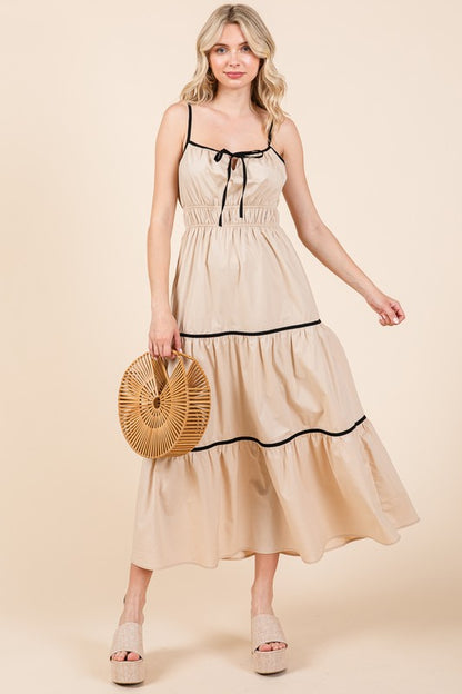 Plus Piping Detailed Midi Sundress