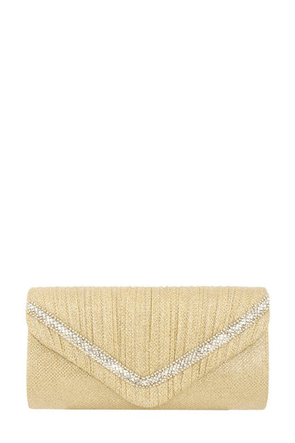 Glitter Pleated Crossbody Bag