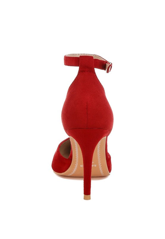 Ushra Microfiber Stiletto Sandals