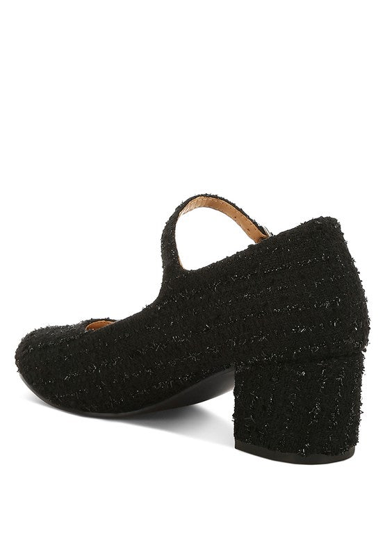 Antara Tweed Mary Jane Sandals